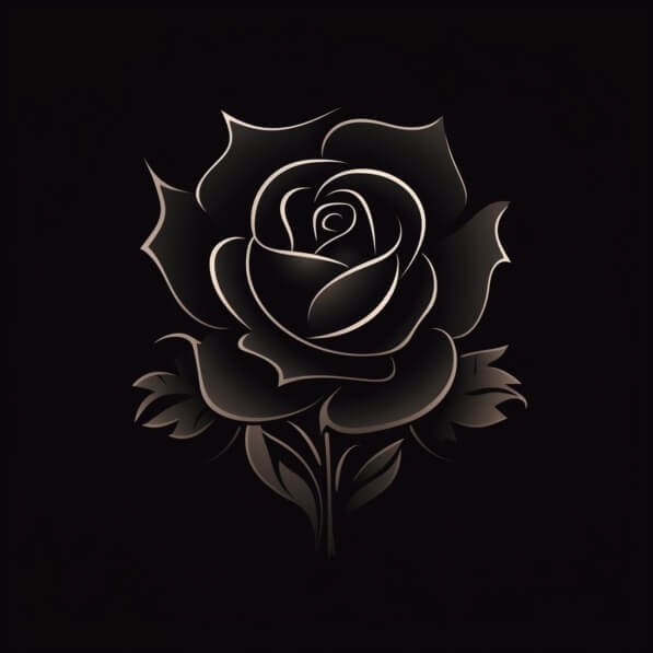 Download Stylized Black Rose on Dark Background Backgrounds Online ...