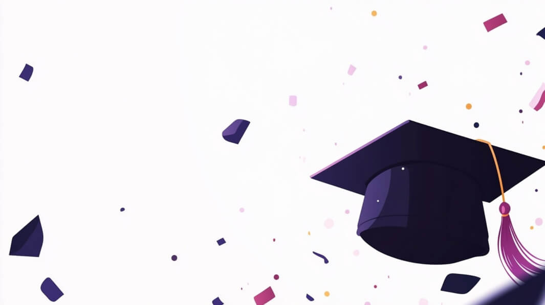 Graduation Hat Background Party Download Graduation Celebration with Cap and Confetti Backgrounds ...