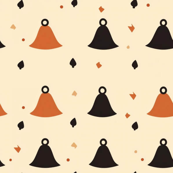 Download Pattern of Bells in Black and Orange Patterns Online ...