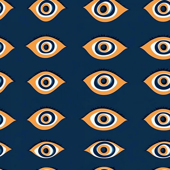 Download Pattern of Stylized Eyes on Dark Blue Background Patterns ...