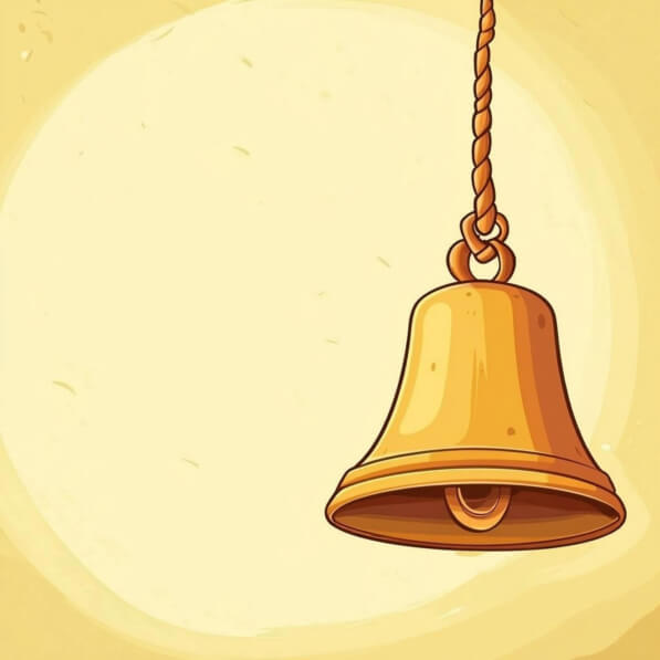 Download Golden Bell Hanging on Rope Backgrounds Online - Creative Fabrica
