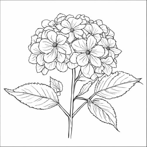 Download Detailed Line Drawing of a Flower Coloring pages Online ...