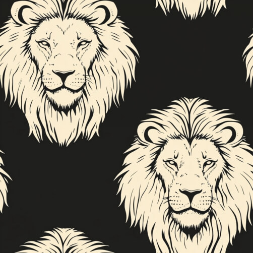 Lison Pattern Download Stylized Lion Head Pattern Patterns Online - Creative Fabrica