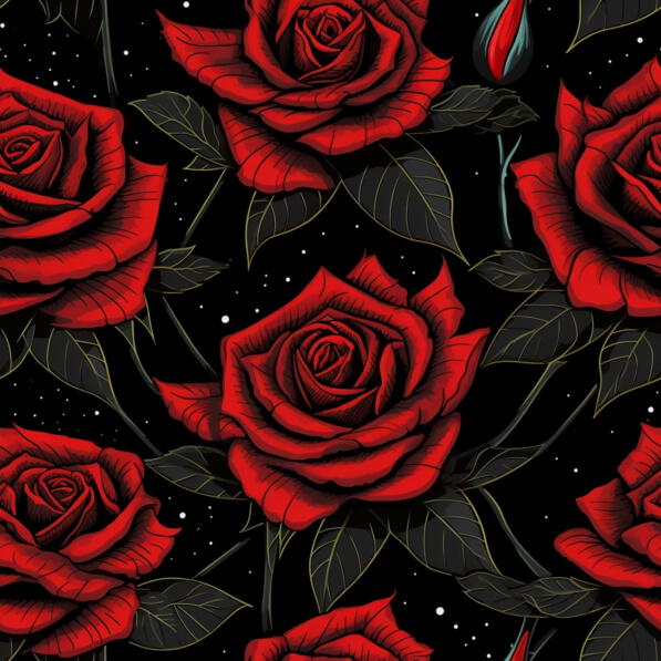 Red Roses Photoshop Pattern Download Pattern of Red Roses on Black Background Patterns Online ...