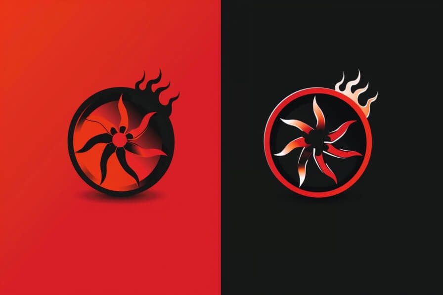 Download Dynamic Emblem Design in Red and Black Backgrounds Online ...