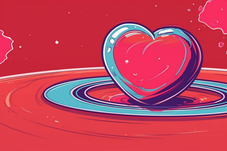 Download Stylized Heart Illustration with Ripples Backgrounds Online ...
