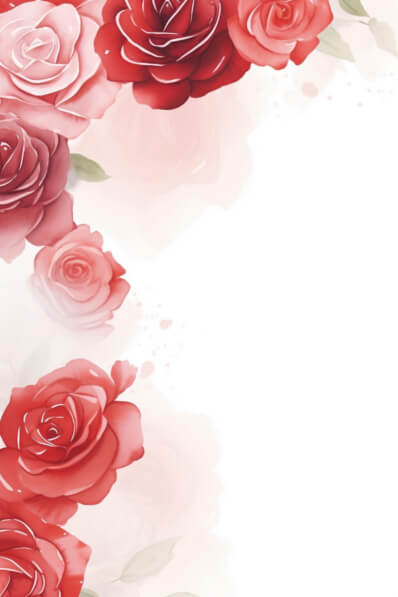 Scattered Roses Boarde Download Floral Border with Roses Backgrounds Online - Creative Fabrica