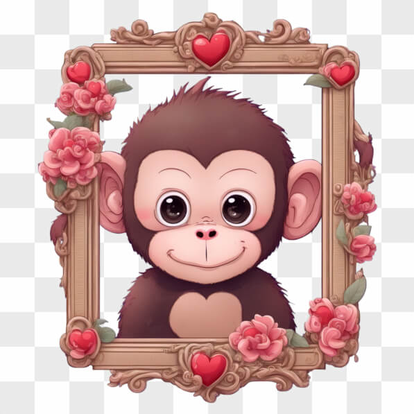 Descarga Mono de dibujo animado lindo en marco decorativo Cartoons En ...