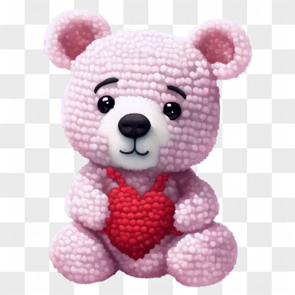 Download Cute Pink Teddy Bear Holding a Heart Cartoons Online ...