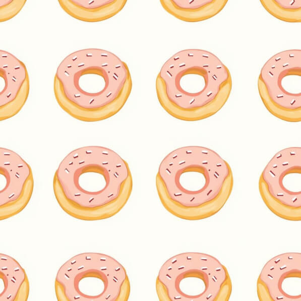 Download Pattern of Pink Frosted Donuts Patterns Online - Creative Fabrica