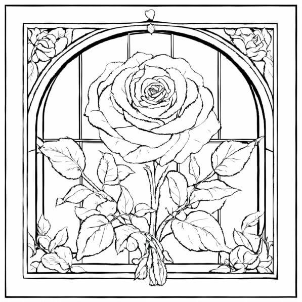 Download Intricate Rose Illustration Coloring pages Online - Creative ...