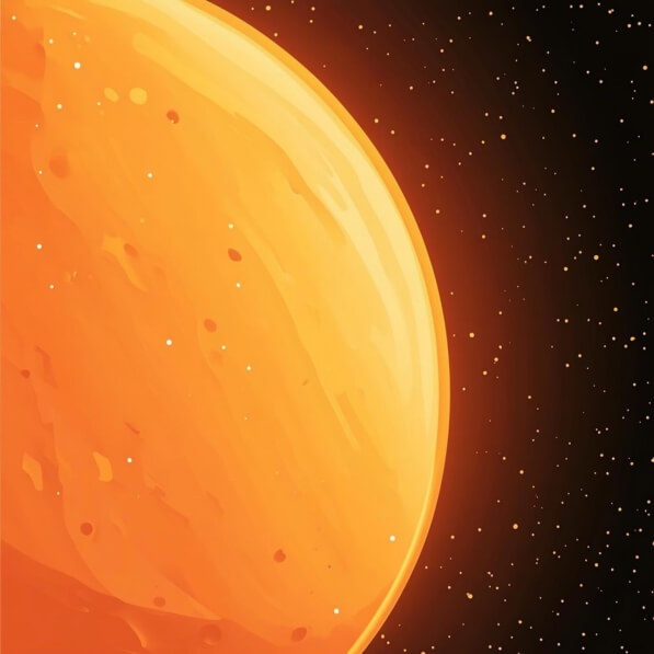 Download Glowing Orange Planet in Space Backgrounds Online - Creative ...