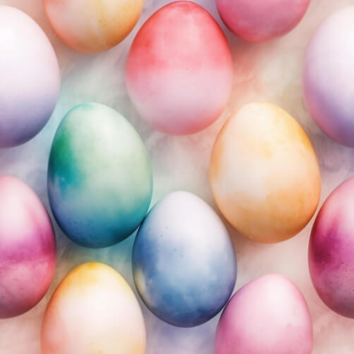 Colorful Easter Eggs on Pastel Background Colorful Easter Eggs on Pastel Background thumbnail