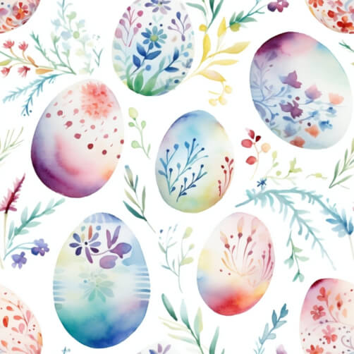Decorated Easter Eggs with Floral Patterns Decorated Easter Eggs with Floral Patterns thumbnail
