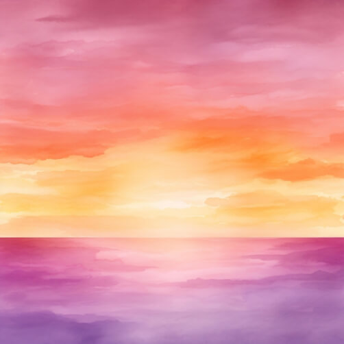 Watercolor Sunset Over Ocean Watercolor Sunset Over Ocean thumbnail