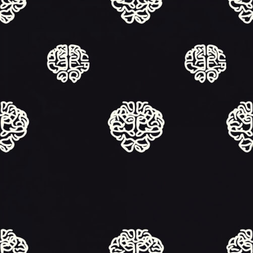 Dark Pattern Brain Download Stylized Brain Pattern on Black Background Patterns Online ...