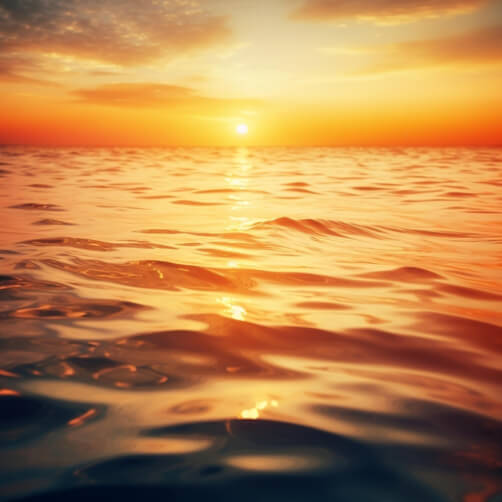 Sunset over the Ocean with Rippling Waves Sunset over the Ocean with Rippling Waves thumbnail