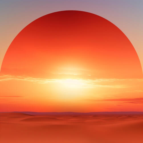 Sunset Over Desert Landscape Sunset Over Desert Landscape thumbnail