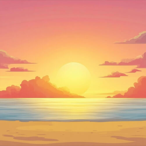 Beautiful Beach Sunset with Vibrant Colors Beautiful Beach Sunset with Vibrant Colors thumbnail