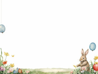 Whimsical Bunny Illustration with Balloons thumbnail
