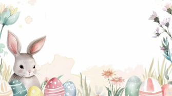 Easter Bunny with Colorful Eggs thumbnail