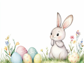 Easter Bunny with Colorful Eggs thumbnail