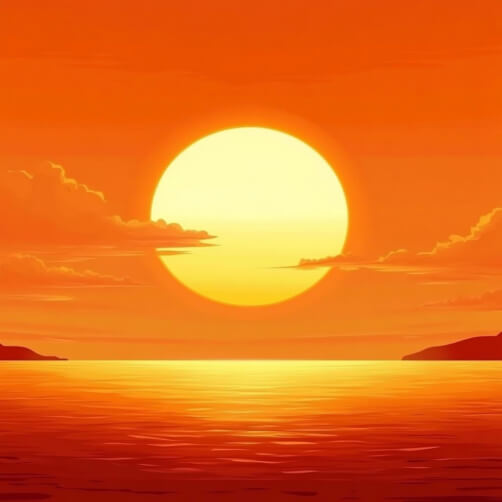 Vibrant Sunset Over Ocean Vibrant Sunset Over Ocean thumbnail