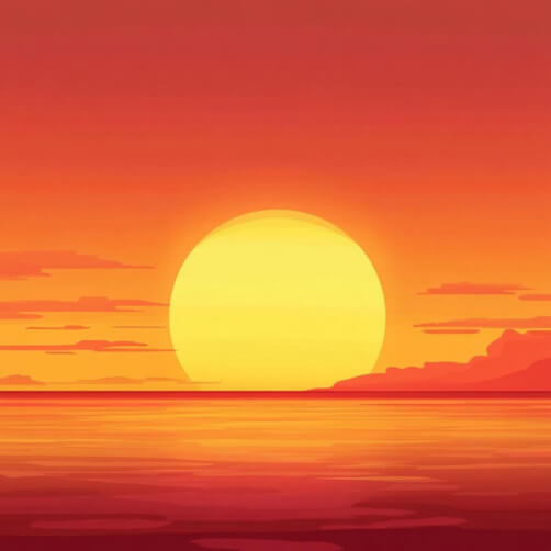 Stunning Sunset Over Calm Ocean Stunning Sunset Over Calm Ocean thumbnail