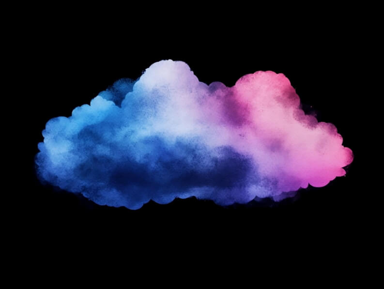 Download Colorful Abstract Cloud on Black Background Backgrounds Online ...