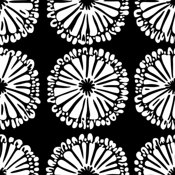 Download Black and White Floral Pattern Patterns Online - Creative Fabrica