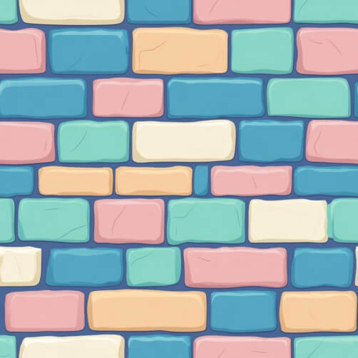 Colorful Pastel Brick Wall Colorful Pastel Brick Wall thumbnail