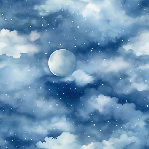 Download Night Sky Watercolor Painting with Colorful Clouds and Stars ...