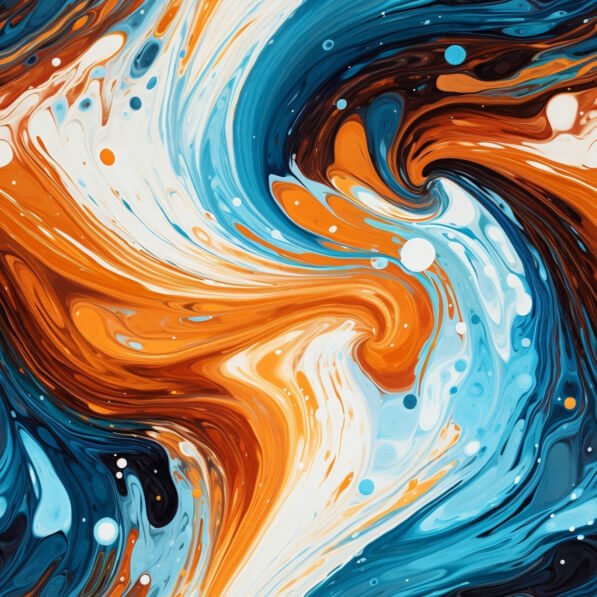 Download Dynamic Abstract Swirls of Orange and Blue Patterns Online ...
