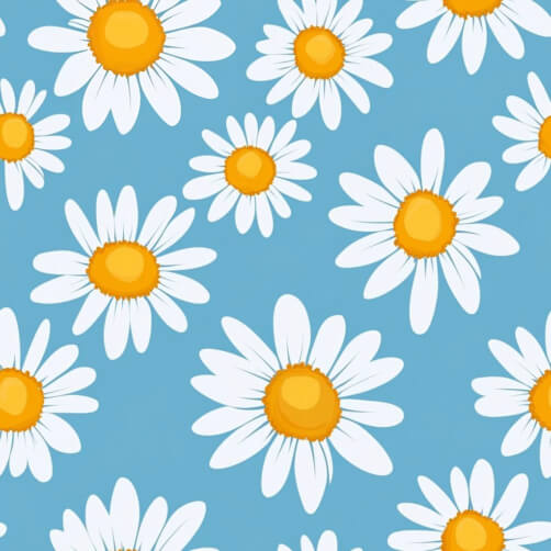 Daisy Pattern on Blue Background Daisy Pattern on Blue Background thumbnail