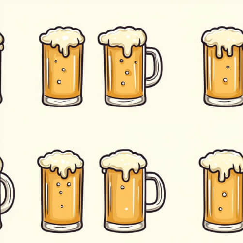 Download Pattern of Cartoon Beer Mugs Patterns Online - Creative Fabrica