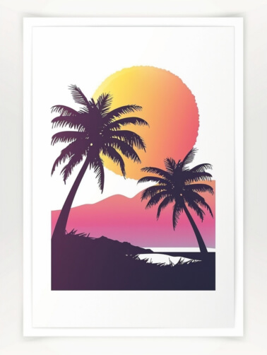Tropical Sunset with Palm Trees Tropical Sunset with Palm Trees thumbnail