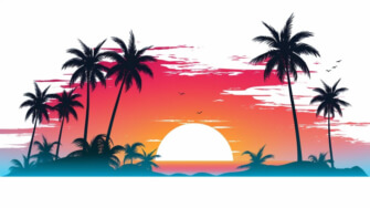 Tropical Sunset with Palm Trees Tropical Sunset with Palm Trees thumbnail