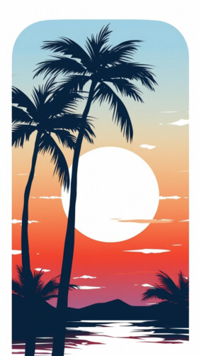 Tropical Sunset with Palm Trees Tropical Sunset with Palm Trees thumbnail