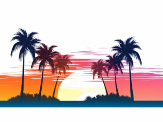 Tropical Sunset with Palm Trees Tropical Sunset with Palm Trees thumbnail