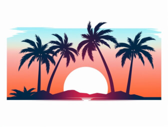 Tropical Sunset with Palm Trees Tropical Sunset with Palm Trees thumbnail