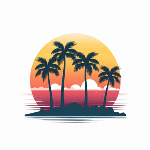 Tropical Sunset with Palm Trees Tropical Sunset with Palm Trees thumbnail