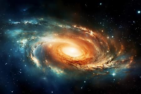 Atemberaubendes Bild einer Spiralgalaxie mit supermassivem Schwarzen Loch