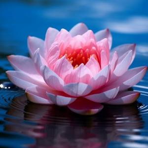 Linda imagem de flor de lótus rosa em água calma thumbnail