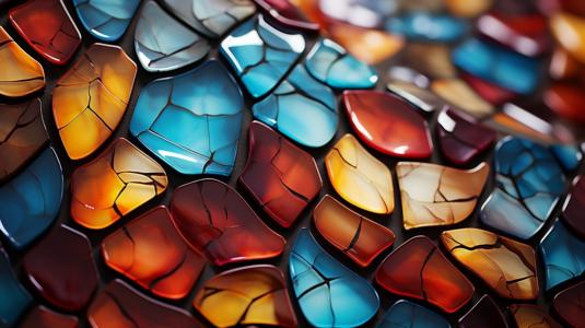 Abstract Geometric Stained Glass Pattern Graphic by Aamo · Creative Fabrica