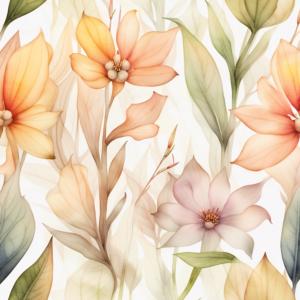 Atemberaubendes Aquarell-Blumenmuster mit rosa, orange und gelben Blumen