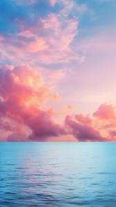Pôr do Sol Deslumbrante sobre o Oceano com Nuvens Coloridas thumbnail