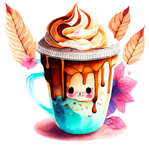 Cute Ice Coffee With Hot Coffee Cartoon - Cute Ice Coffee With Hot