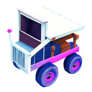 Baixe Caminhão de Brinquedo Colorido para Crianças com Design Rosa e Roxo  PNG - Creative Fabrica
