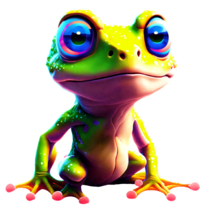 Download Colorful Frog with Crown and Jewel PNG Online - Creative