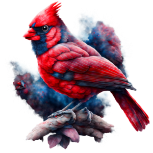 Cardinal Badge Reel, Cardinal Bird Badge Holder, Red Bird ID Badge